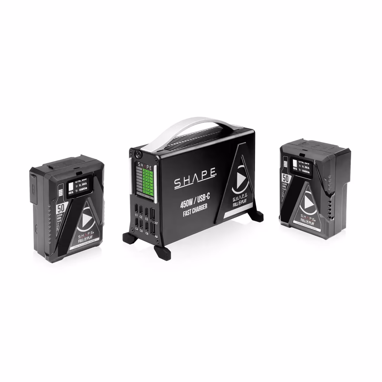 Shape - Kit Chargeur Rapide USB-C avec 2x Batteries Mini V-Mount 50Wh