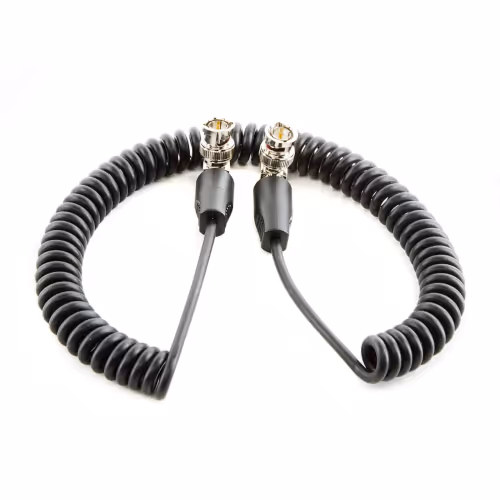 Shape - 20 inches coil SDI cable BNC 90-degree connectors