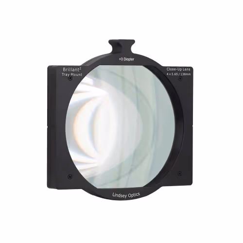 Lindsey Optics - 4"x5.65" +3 Diopter Brilliant² Tray Mount Close-Up Lens fits in 3 undivided matte box slots