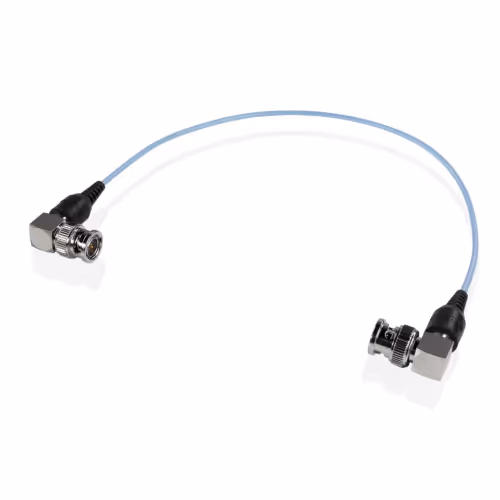 Shape - Skinny 90-degree BNC cable 12 inches blue