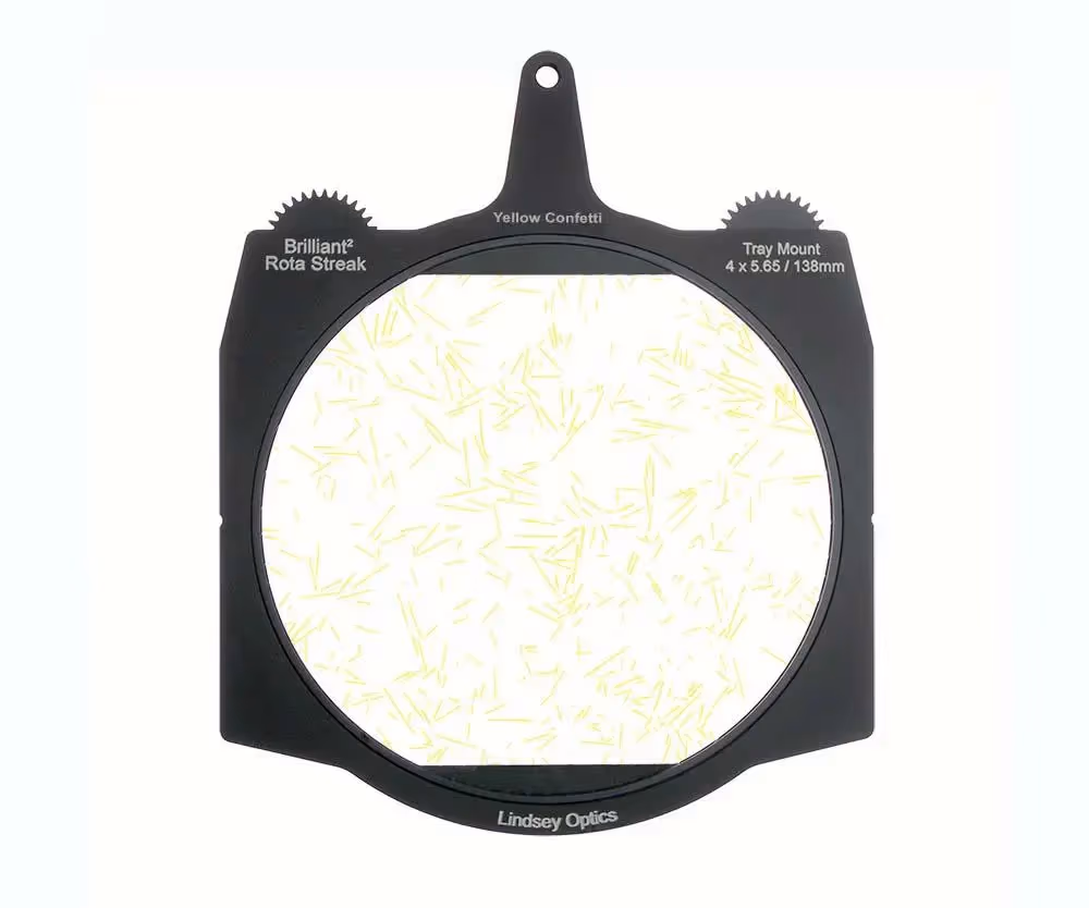 Lindsey Optics - Brilliant² 4x5.65" Rota-Streak™ YELLOW Confetti