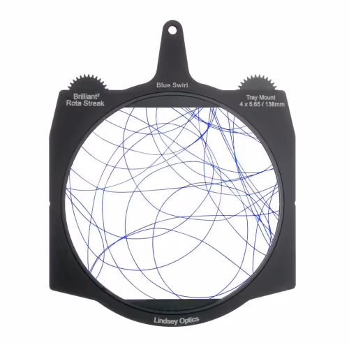 Lindsey Optics - Brilliant² 6.6x6.6" Rota-Streak™ BLUE Swirl