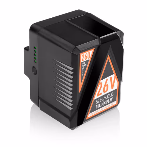 Shape - FULL PLAY 26 V 260 WH rechargeable lithium-ion Gold-mount battery for light and cine camera