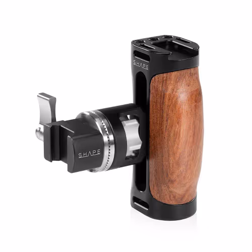 Shape - Universal Pivoting Side Wooden Handgrip NATO Clamp with ARRI Rosette