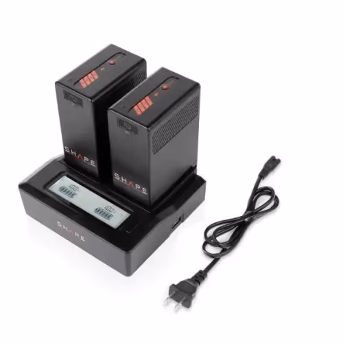 Shape - BP-U65 lithium-ion two batteries with dual LCD charger