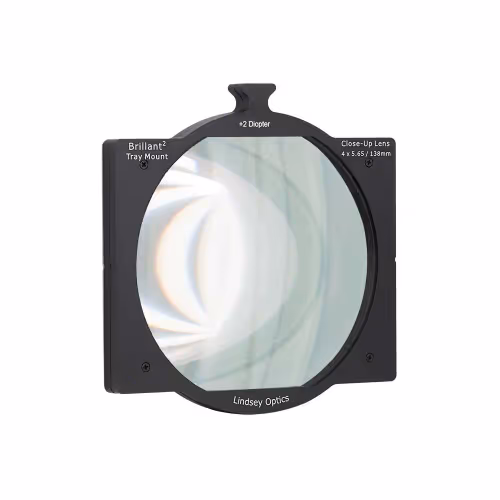 Lindsey Optics - 4"x5.65" +1/2 Diopter Brilliant² Tray Mount Close-Up Lens - fits in 1 matte box slot