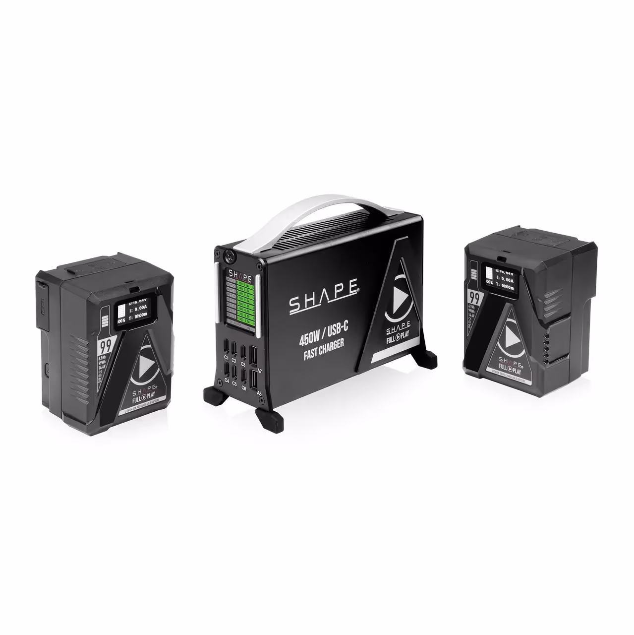 Shape - Kit Chargeur Rapide USB-C avec 2 Batteries Mini V-Mount 99Wh