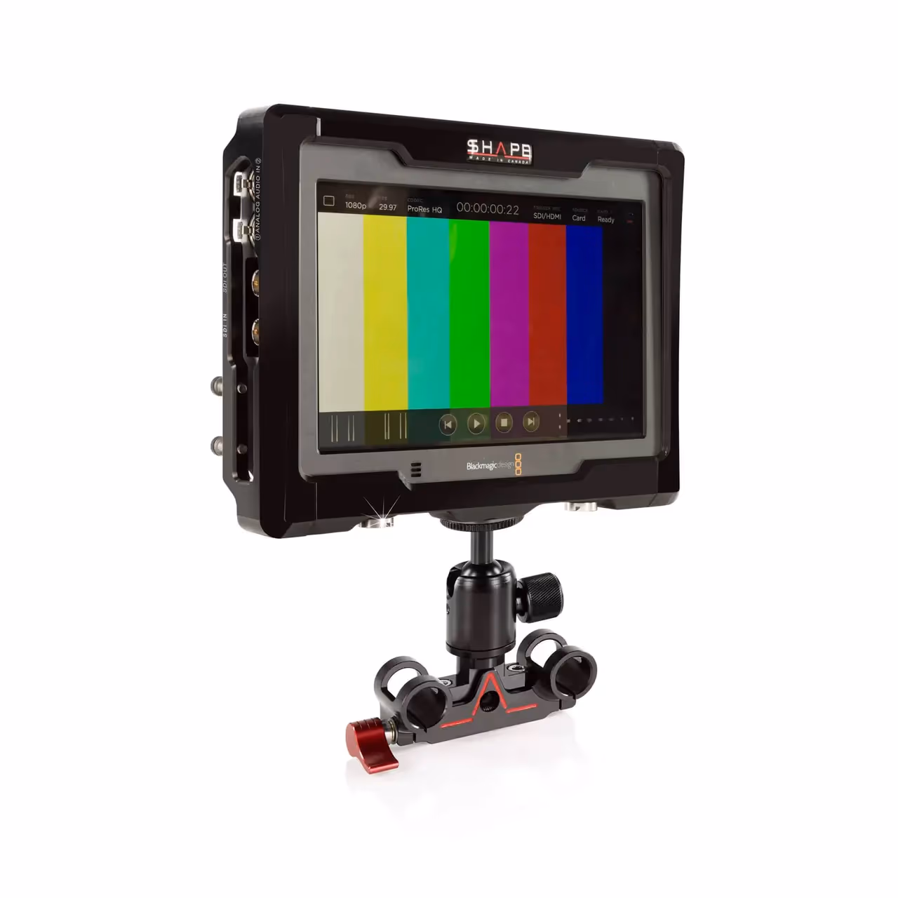 Shape - Cage Monitor avec Bloc Rotule 15 mm pour Blackmagic Design 4k Video Assist Cage