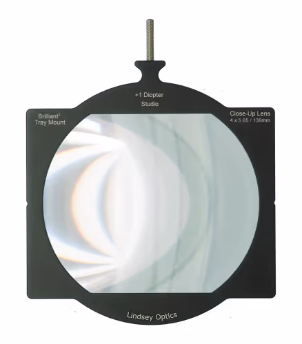 Lindsey Optics - 4"x5.65" +1 Diopter Brilliant² Tray Mount Studio Close-Up Lens- fits in 1 matte box slot