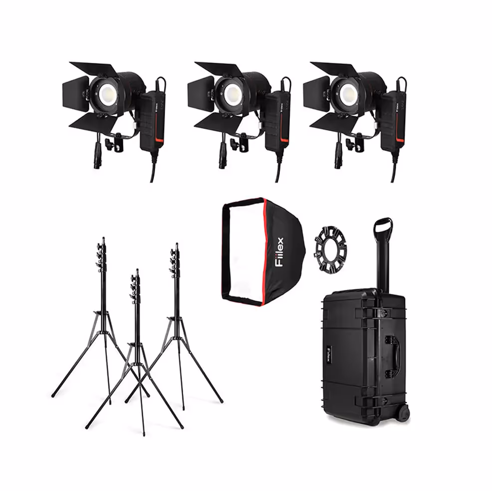 Fiilex - Kit 10x projecteur P3 Color B10 avec valise roulante