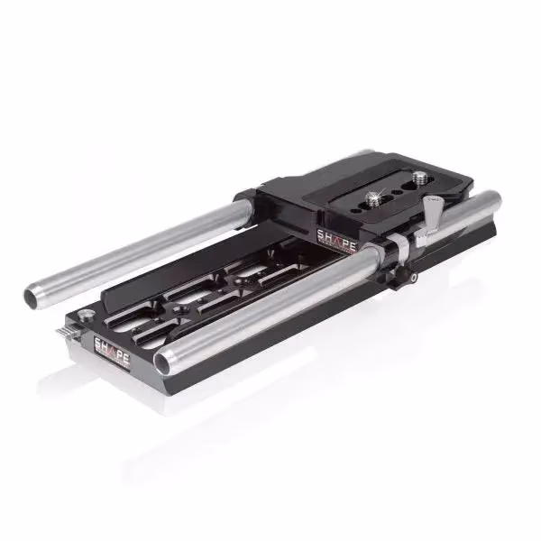 Shape - Plaque de fixation Bridge Plate 15 mm Studio ARRI Standard avec plaque Dovetail ARRI 12 pouces