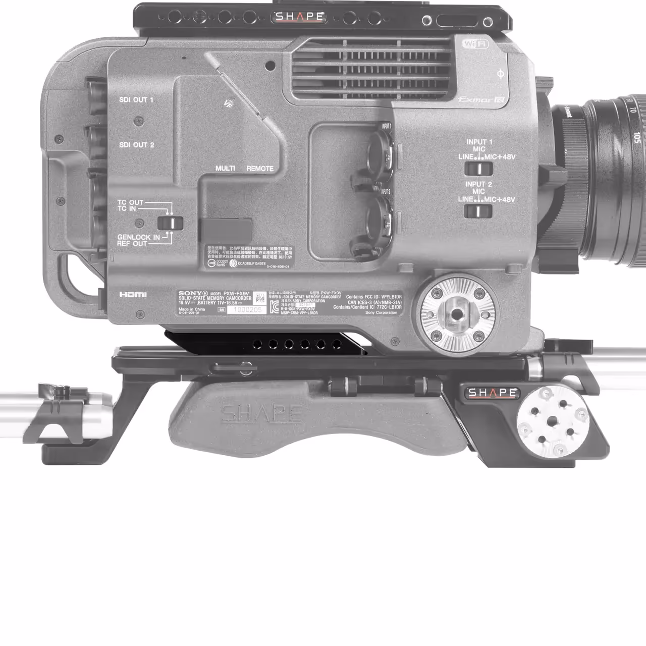 Shape - Plaque d'insertion arrière pour Sony FX9